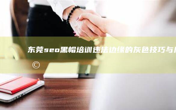 东莞seo黑帽培训：违法边缘的灰色技巧与风险警示